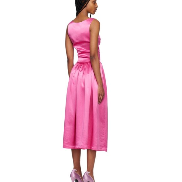 SIEDRÉS Pink Gaia Midi Dress - new with tags - Picture 3 of 6